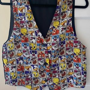 Vintage 1994 Looney Tunes Vest, Size S/M , Multi Colored